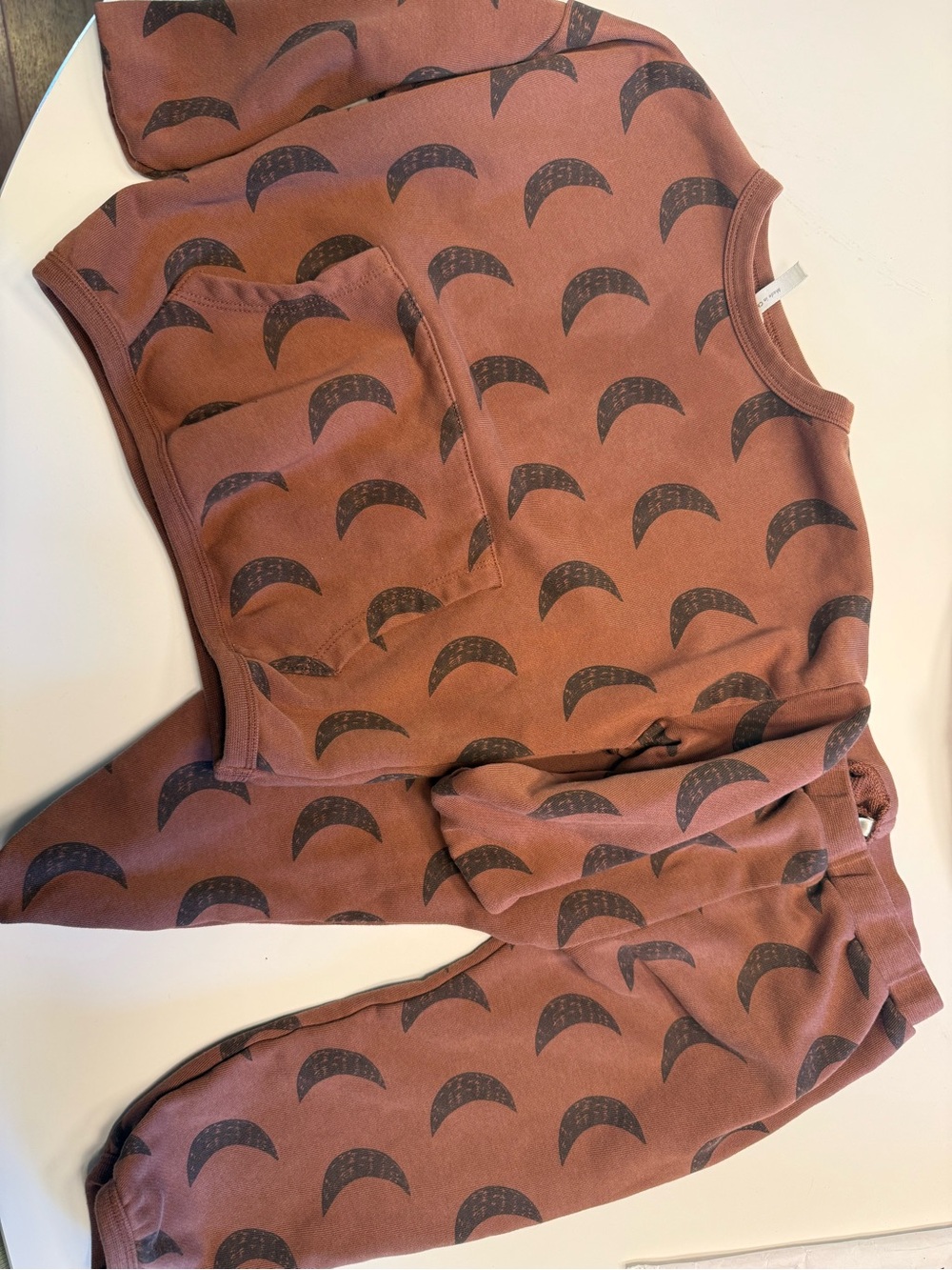 Rylee + Cru Rust Moon Print Kids Matching  Set